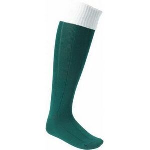 Euro Mens Football Socks / Bottle Green/White